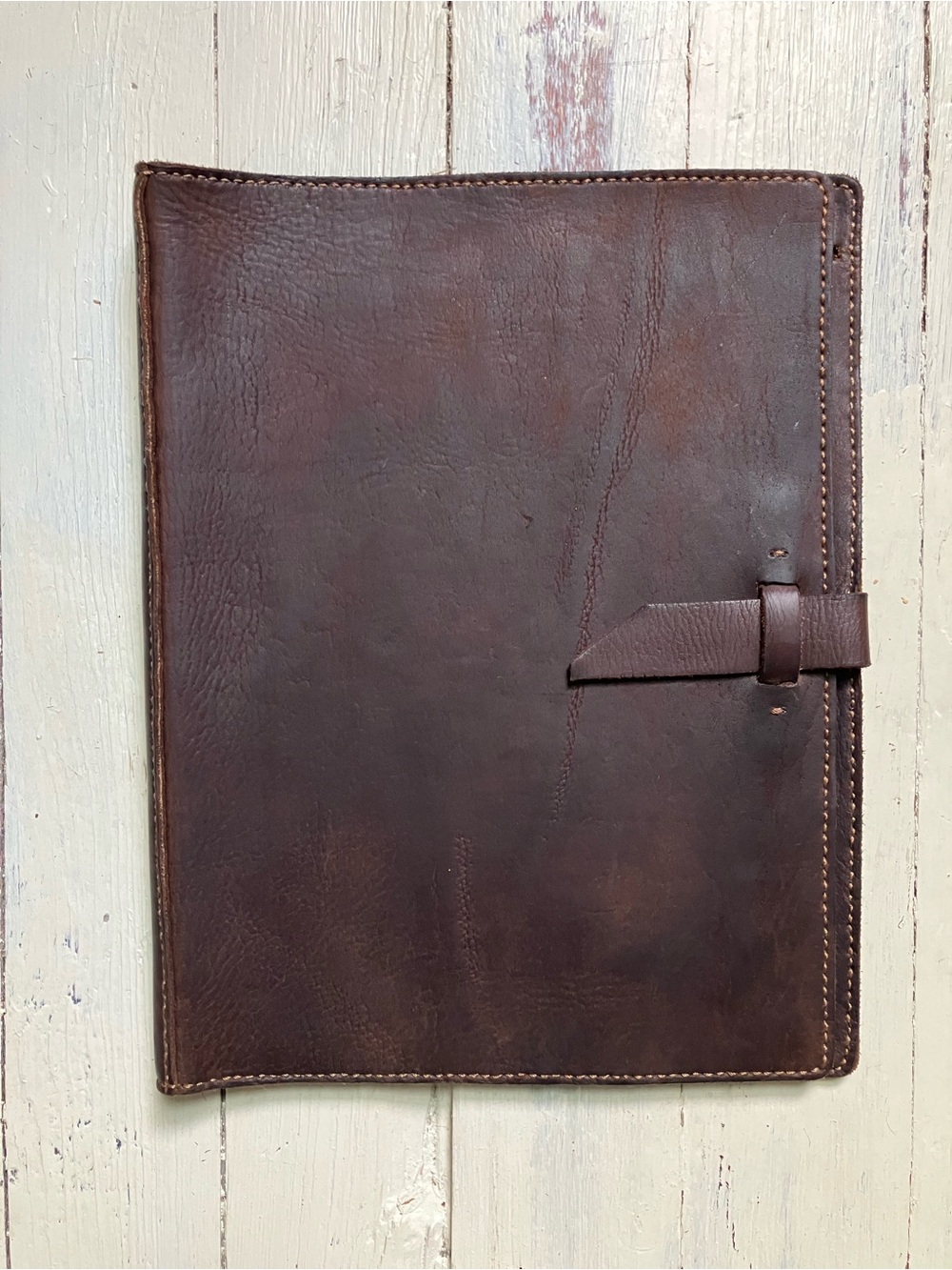 Haiti Made "Dosye" Handcrafted Leather Portfolio Padfolio – Dark Brown